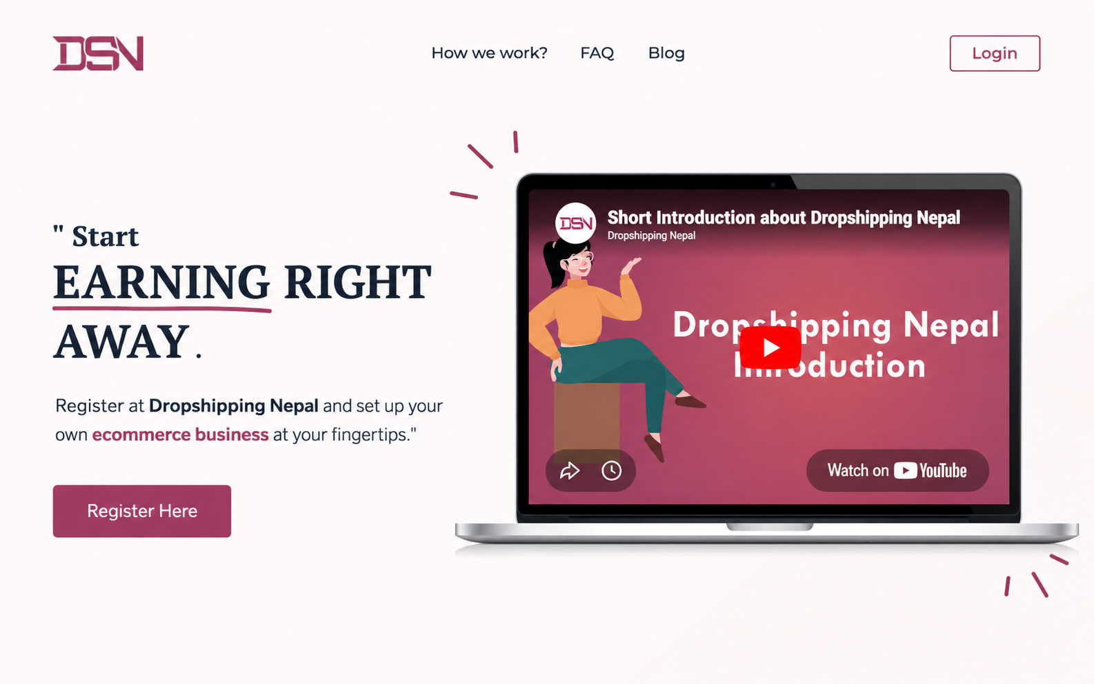 Dropshipping Nepal homepage preview